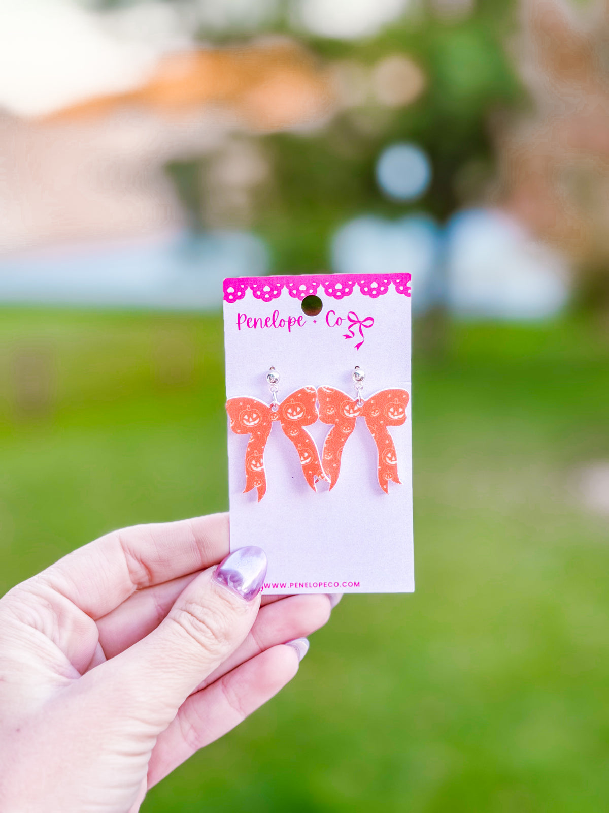 Pumpkin face bows