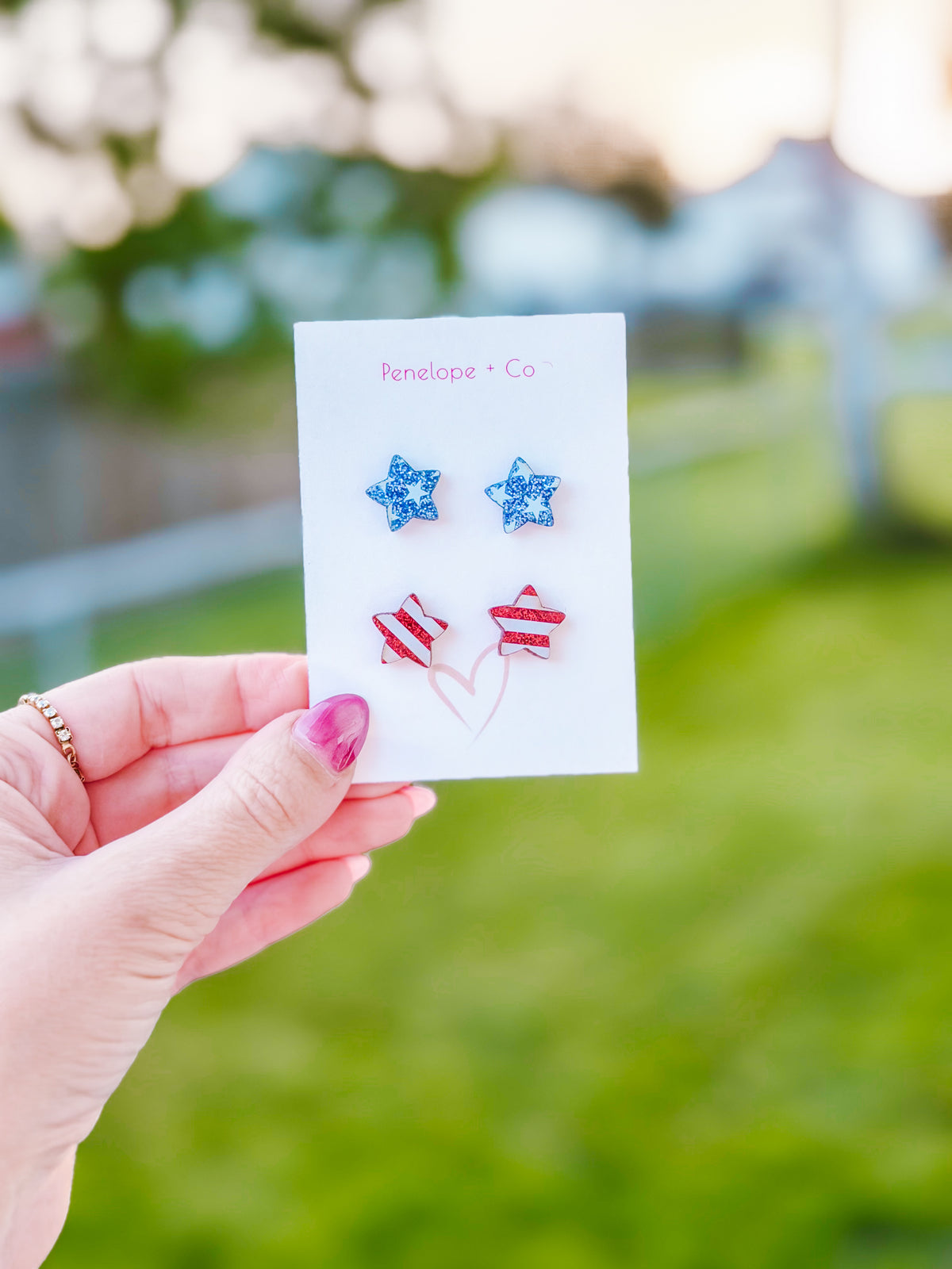 Stars + stripes Studs (separate)