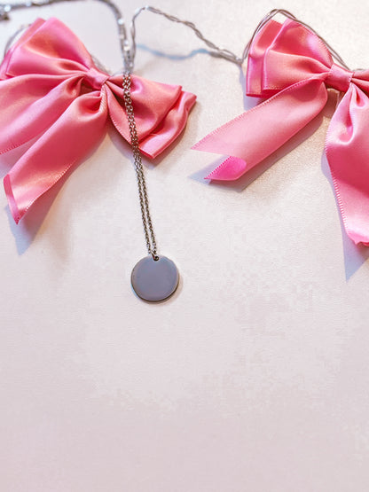 Silver circle necklace