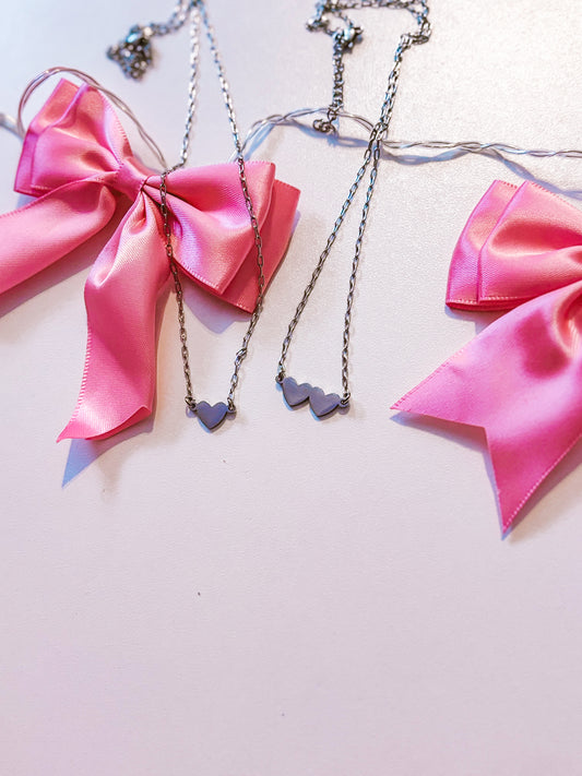 Silver heart necklace