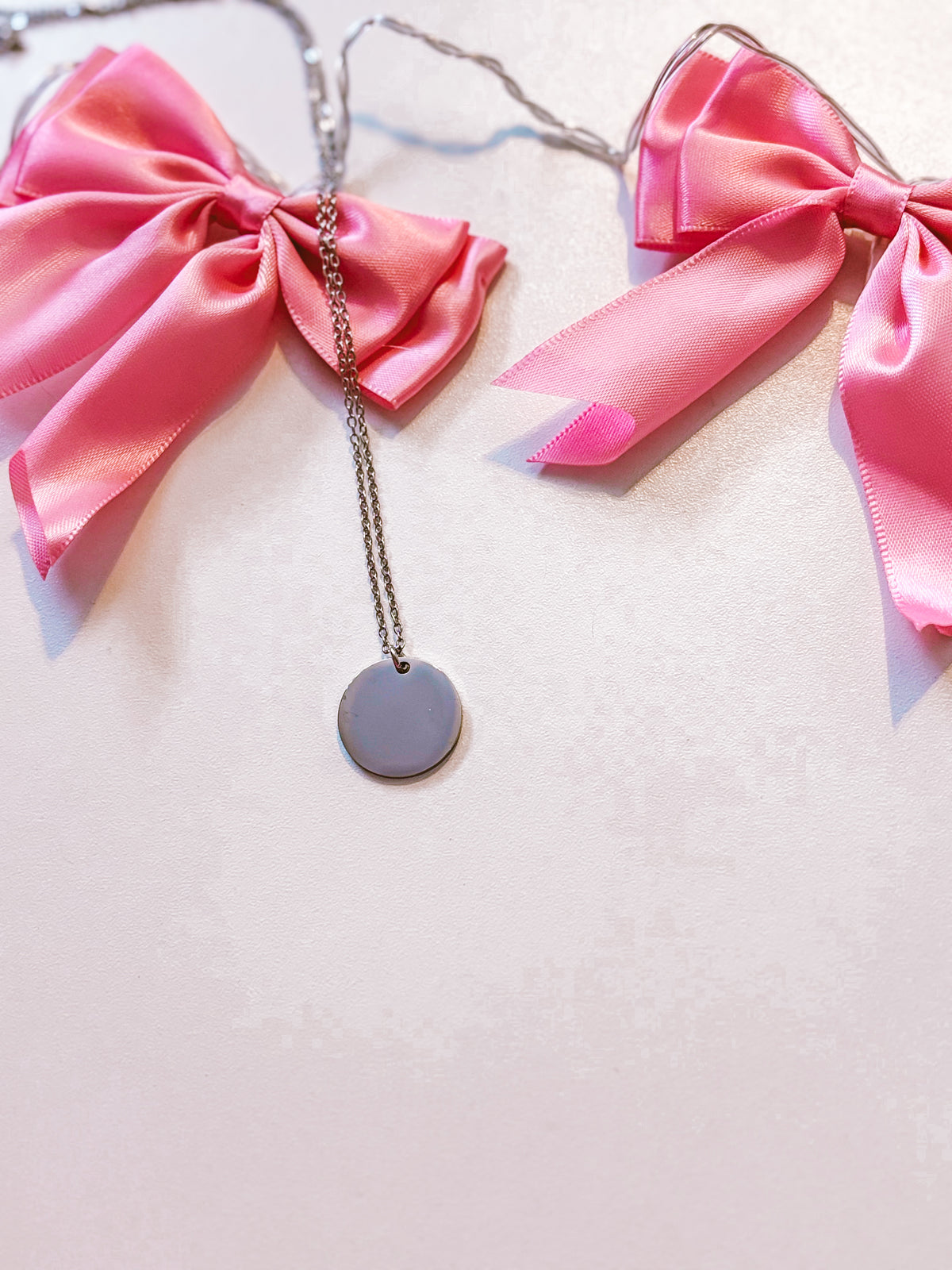 Silver circle necklace